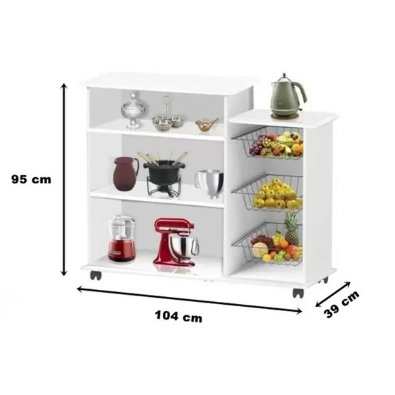 Balcão Londres Branco Mármorizado Passe Bem Móveis - Image 2