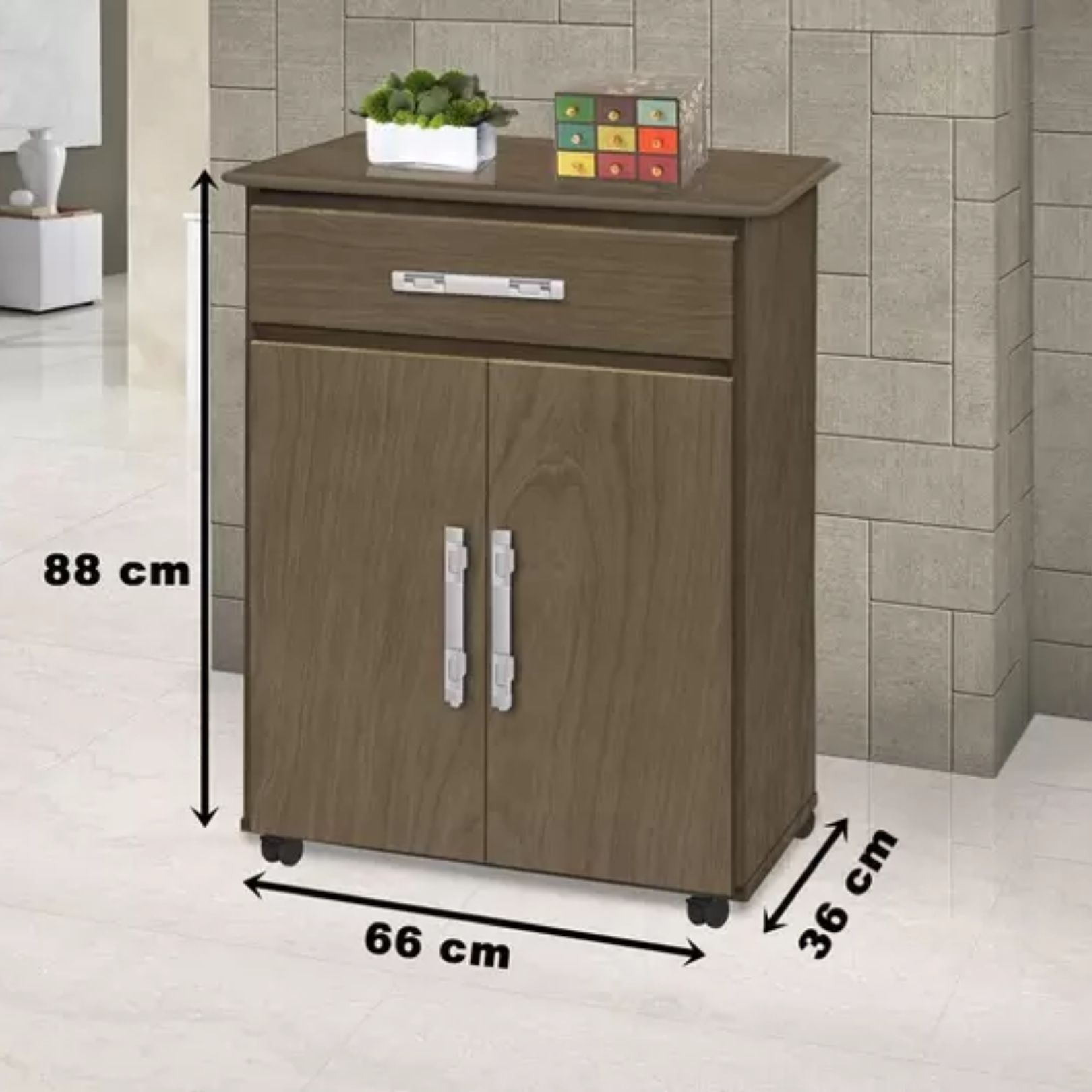 Balcão Napoli Amêndoa Passe Bem Móveis - Image 2