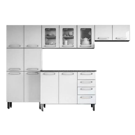 Cozinha de aço Evidence Bertoline 4 Peças 13 Portas e 4 Gavetas - Image 2