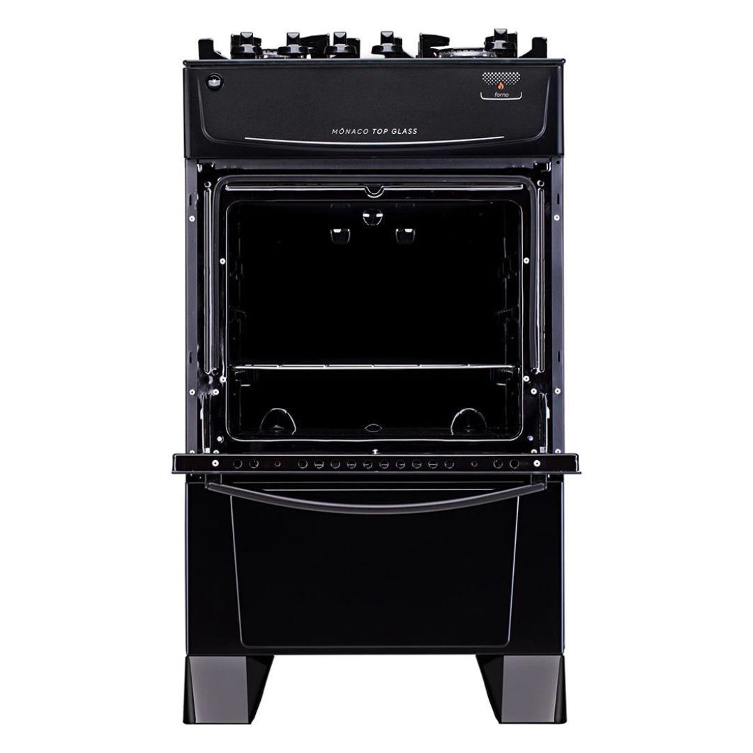 Fogão Atlas Mônaco Top Glass 4 Bocas Preto - Image 2