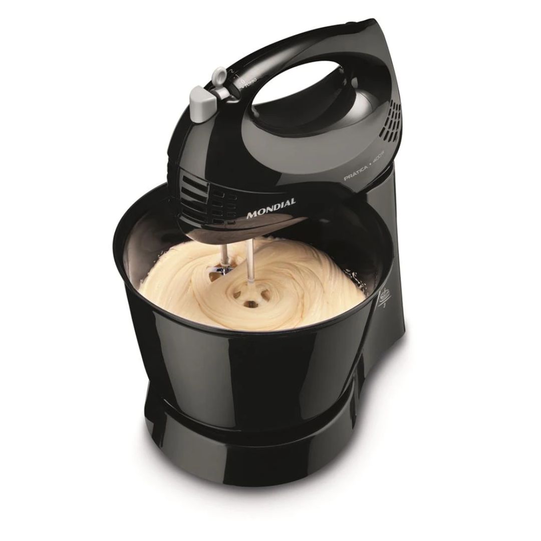 Batedeira Mondial Prática Black B-44 com 3 Velocidades - Image 2