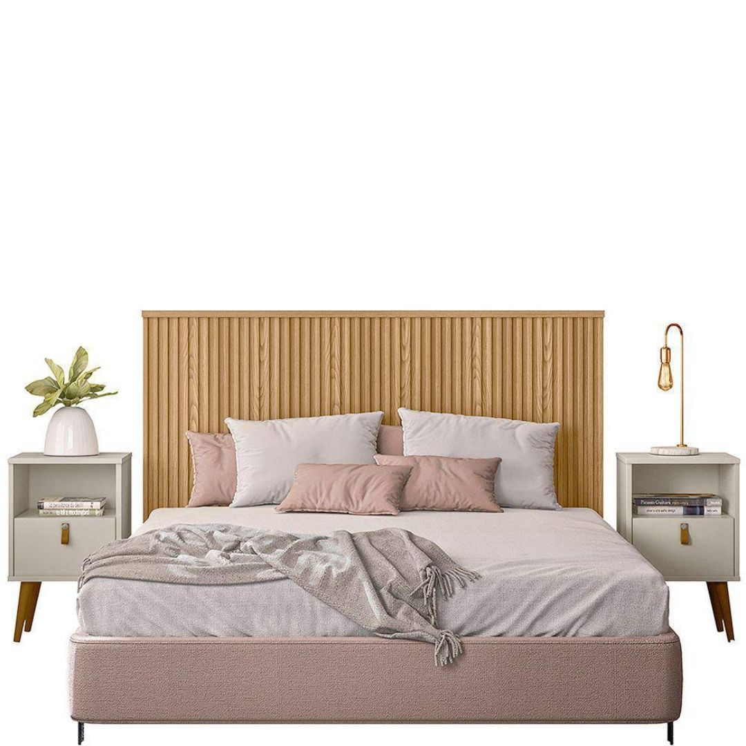 Cabeceira Casal E Queen Em Ripado Pipa 1.6 Com Frame Linea Brasil - Image 4